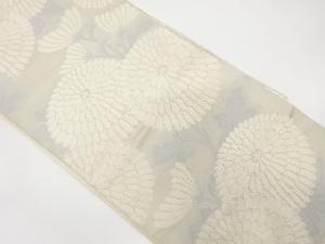 アンティーク　菊模様織り出し袋帯(材料)